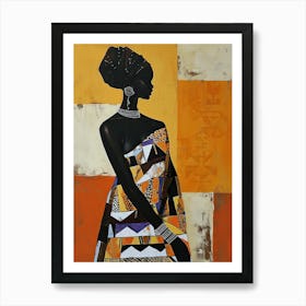 Tribal Echoes|The African Woman Series Art Print