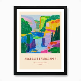 Colourful Abstract Plitvice Lakes National Park Croatia 4 Poster Art Print