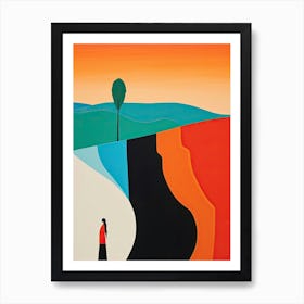 Cape Byron, Australia, Bold Outlines 2 Art Print