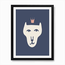 Cat in crown Art Print