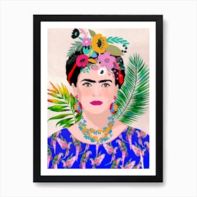 Frida Kahlo Joyful Colors Art Print