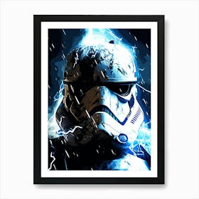 Stormtrooper Lightning Star Wars movie Art Print