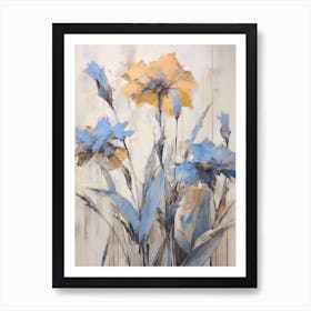 Fall Flower Painting Cornflower 2 Art Print