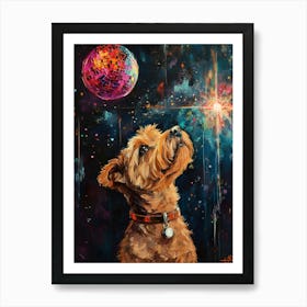 Terrier With Disco Ball 4 Poster