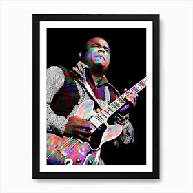 Freddie King American Blues Guitarist Legend Art Print