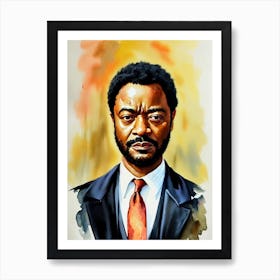 Chiwetel Ejiofor In 12 Years A Slave Watercolor 2 Art Print