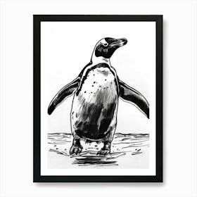 Emperor Penguin Waddling 2 Art Print