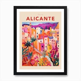 Alicante Spain 3 Fauvist Travel Poster Art Print