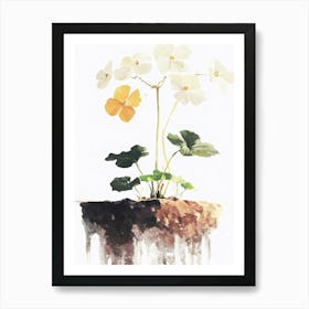 Flowers In The Snow Art Print