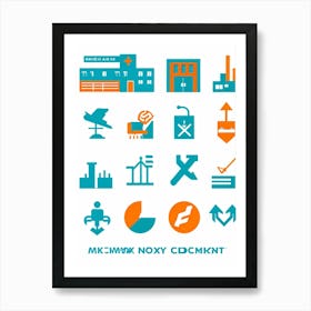 A Modern And Comprehensive Collection Of Pictograms A Mix Of Environmental And Construction Pictogr (5) Poster