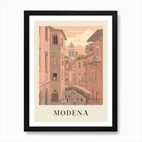 Modena Vintage Pink Italy Poster Art Print