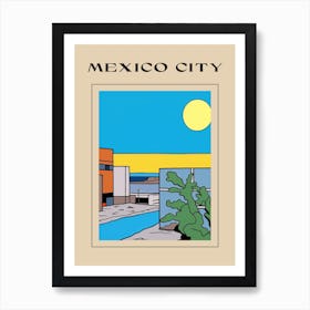 Minimal Design Style Of Mexico City, Mexico 3 Poster Art Print