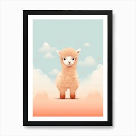 Baby Alpaca Scandinavian Style Illustration 3 Art Print