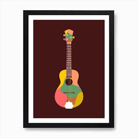 Cuk Keroncong Musical Instrument in Colorful Illustration Art Print