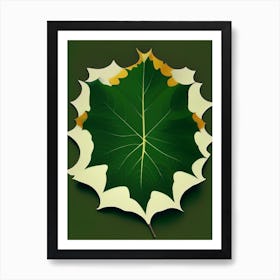 Sycamore Leaf Vibrant Inspired 2 Art Print