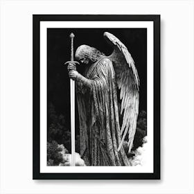 Angel With Sword Art Print