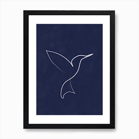 Christmas Hummingbird Art Print