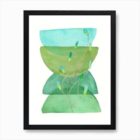 abstract green mood Art Print