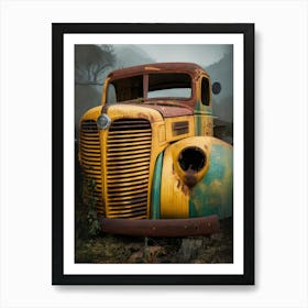 Old Rusted Truck Art Print