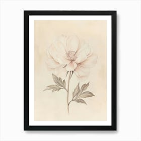 Beige Flower Poster