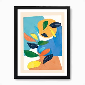 Minimal Abstract Art Plant 1 Art Print