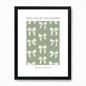 Sage Bows 3 Pattern Poster Art Print