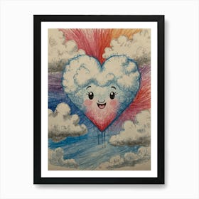 Heart Shaped Cloud 1 Art Print