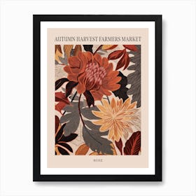 Fall Botanicals Rose 2 Poster Art Print