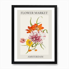 Flower Market Amsterdam 1 Art Print