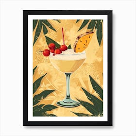 Art Deco Piña Colada Art Print