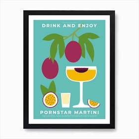 Pornstar Martini Cocktail Art Print