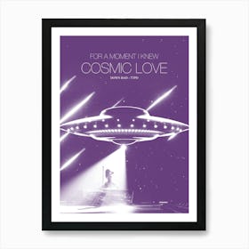 Taylor Swift  For A Moment I Knew Cosmic Love  Down Bad From Ttpd  Eras Tour Ufo Lilac Art Print