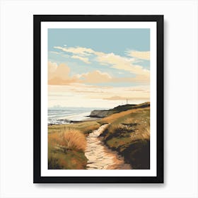 The Northumberland Coast Path England 3 Hiking Trail Landscape Art Print