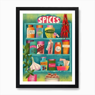 Spices Chart Art Print