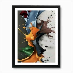 Paint Splashes 1 Art Print