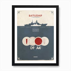 Battleship Game Art Print