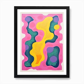 Abstract Landscape Risograph Style 19 Art Print