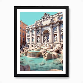 Trevi Fountain Rome Italy 2 Art Print