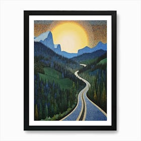 Snoqualmie Pass Retro Pop Art 27 Art Print