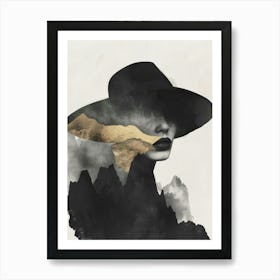 Portrait Of A Woman In A Hat 9 Art Print