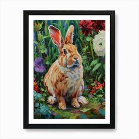 Flemish Giant Rabbit Painting 4 Art Print