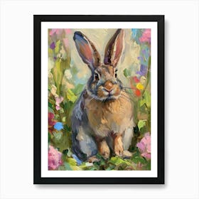 American Sable Rabbit Painting 1 Art Print