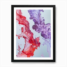 Abstract Paint Splashes Art Print