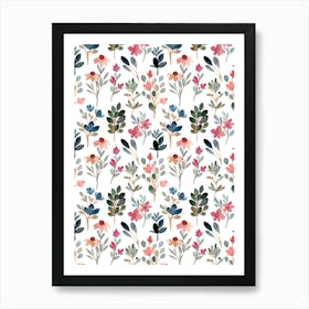 Watercolor Floral Pattern.Colorful roses. Flower day. artistic work. A gift for someone you love. Decorate the place with art. Imprint of a beautiful artist. 2 Art Print