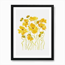 Golden Poppies Art Print