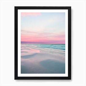 West Sands Beach, St Andrews, Scotland Pink Photography  Art Print