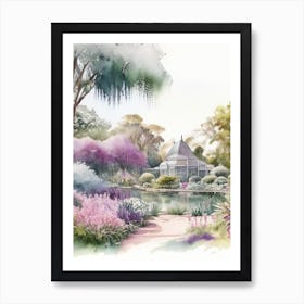 Ballarat Botanical Gardens, 2, Australia Pastel Watercolour Art Print