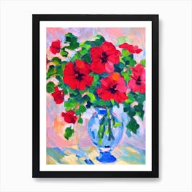 Hibiscus  Matisse Style Flower Art Print