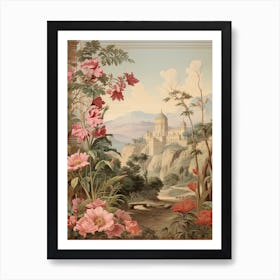 Hibiscus Flower Victorian Style 1 Art Print