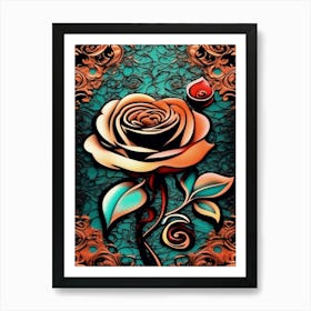 Abstract Rose Poster